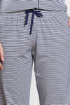 Zivame The Weekender Knit Cotton Pyjama Set - Medieval Blue — thumbnail 6